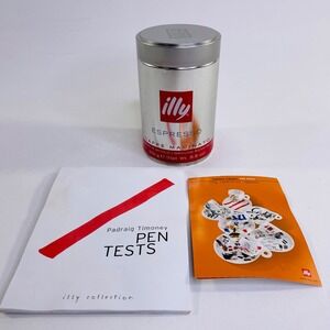 Illy Art Collection Padraig Timoney Pen Tests Espresso Tin and Booklets Set
